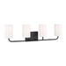 Generation Lighting Canada - Four Light Vanity - Rhett - Midnight Black- Union Lighting Luminaires Decor