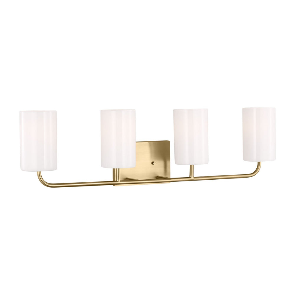 Generation Lighting Canada - Four Light Vanity - Rhett - Satin Brass- Union Lighting Luminaires Decor