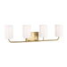 Generation Lighting Canada - Four Light Vanity - Rhett - Satin Brass- Union Lighting Luminaires Decor