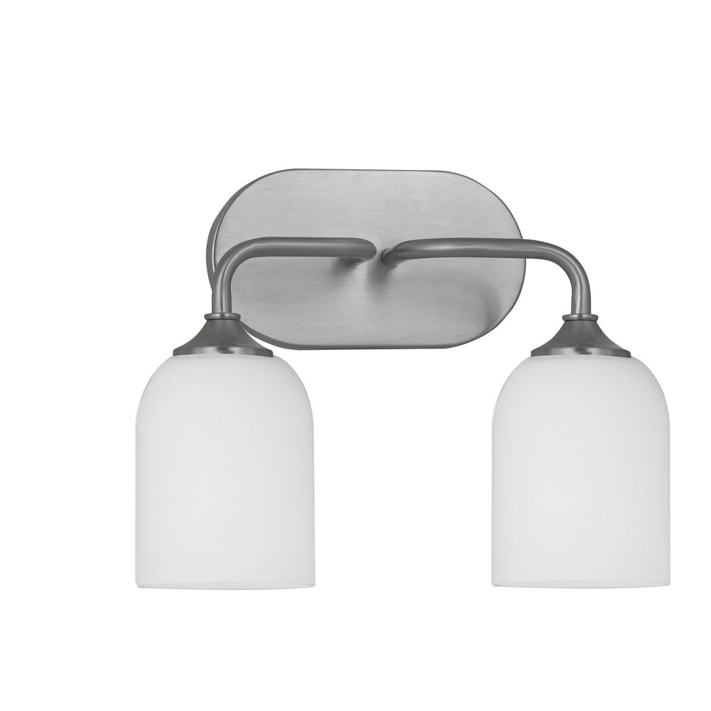 Generation Lighting Canada. - Two Light Vanity - Emile - Brushed Steel- Union Lighting Luminaires Decor