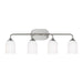 Generation Lighting Canada. - Four Light Vanity - Emile - Brushed Steel- Union Lighting Luminaires Decor