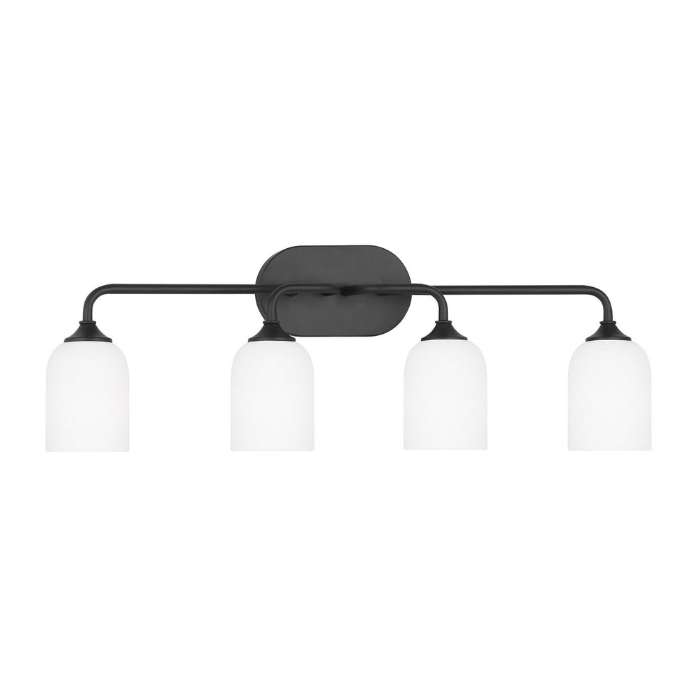 Generation Lighting Canada. - Four Light Vanity - Emile - Midnight Black- Union Lighting Luminaires Decor