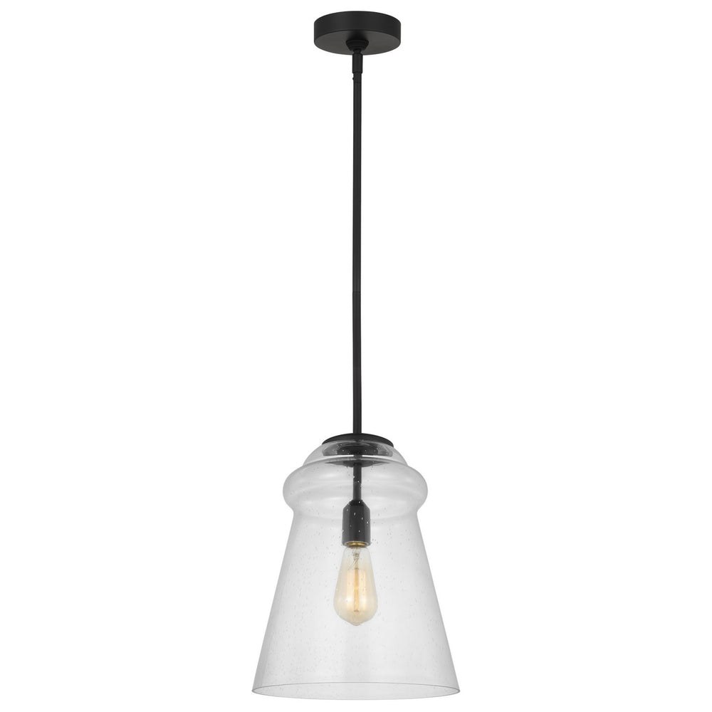 Generation Lighting Canada - One Light Pendant - Loras - Midnight Black- Union Lighting Luminaires Decor