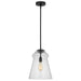 Generation Lighting Canada - One Light Pendant - Loras - Midnight Black- Union Lighting Luminaires Decor