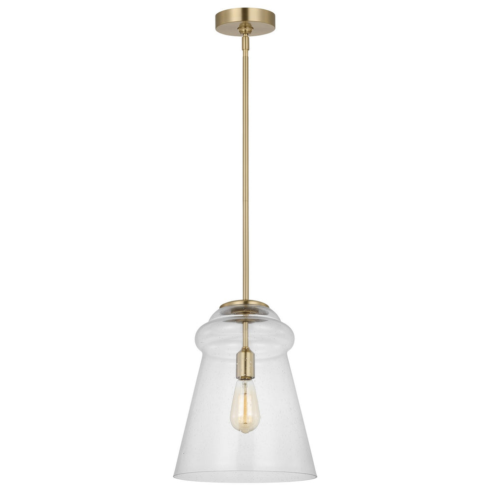 Generation Lighting Canada - One Light Pendant - Loras - Satin Brass- Union Lighting Luminaires Decor