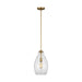 Generation Lighting Canada - One Light Pendant - Marino - Satin Brass- Union Lighting Luminaires Decor