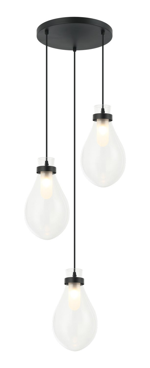 Matteo Canada - Three Light Pendant - Seranna - Matte Black- Union Lighting Luminaires Decor