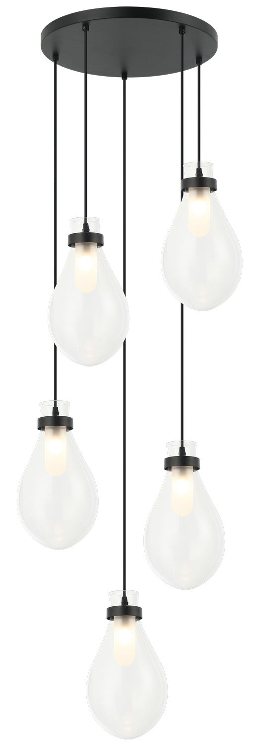 Matteo Canada - Five Light Pendant - Seranna - Matte Black- Union Lighting Luminaires Decor