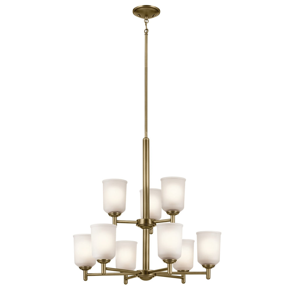 Kichler Canada - Nine Light Chandelier - Shailene - Natural Brass- Union Lighting Luminaires Decor