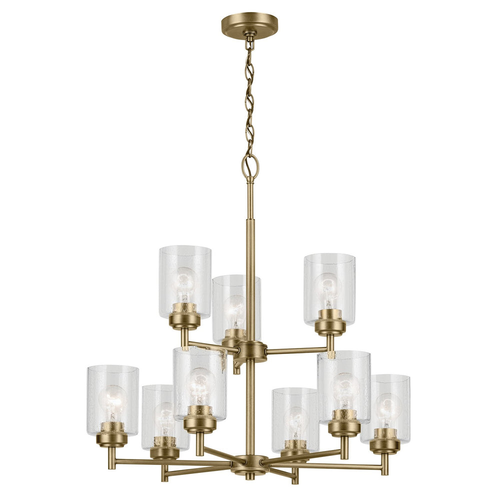 Kichler Canada - Nine Light Chandelier - Winslow - Natural Brass- Union Lighting Luminaires Decor