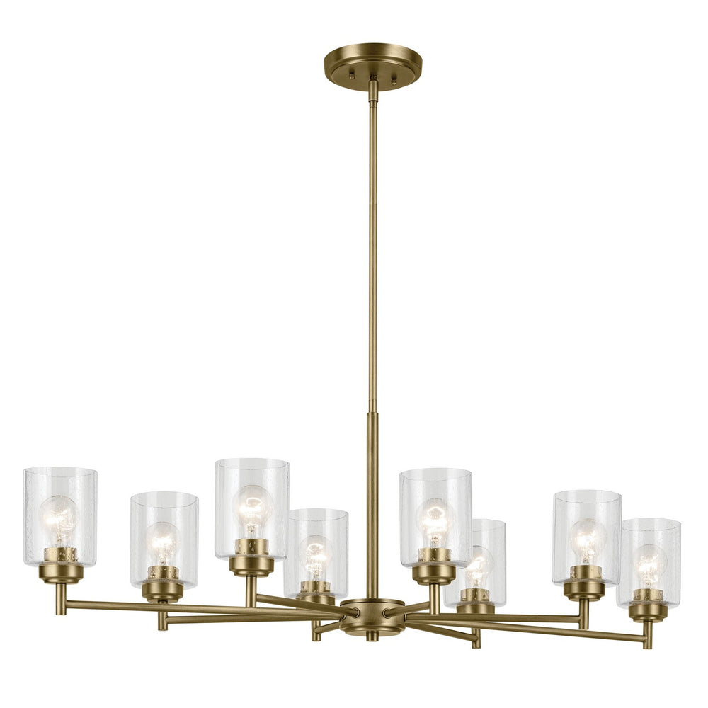 Kichler Canada - Eight Light Chandelier - Winslow - Natural Brass- Union Lighting Luminaires Decor