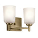Kichler Canada - Two Light Bath - Shailene - Natural Brass- Union Lighting Luminaires Decor