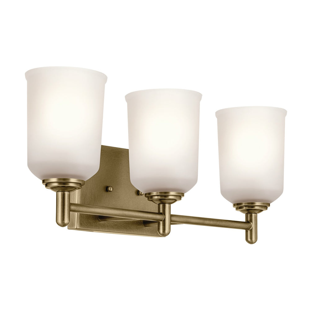 Kichler Canada - Three Light Bath - Shailene - Natural Brass- Union Lighting Luminaires Decor