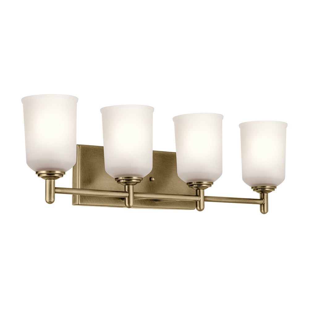 Kichler Canada - Four Light Bath - Shailene - Natural Brass- Union Lighting Luminaires Decor