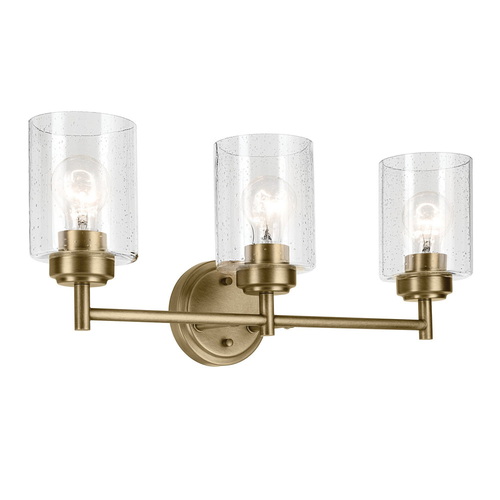 Kichler Canada - Three Light Bath - Winslow - Natural Brass- Union Lighting Luminaires Decor