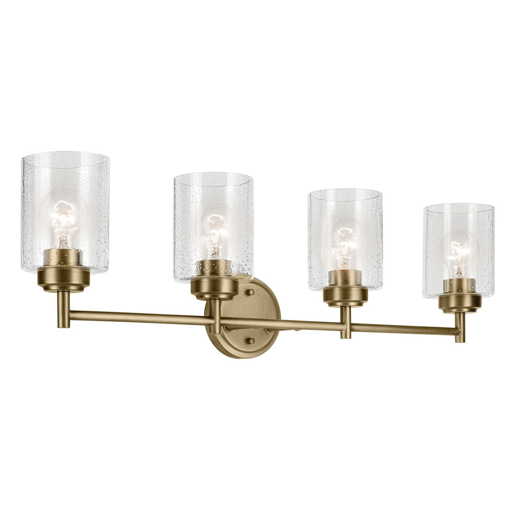 Kichler Canada - Four Light Bath - Winslow - Natural Brass- Union Lighting Luminaires Decor