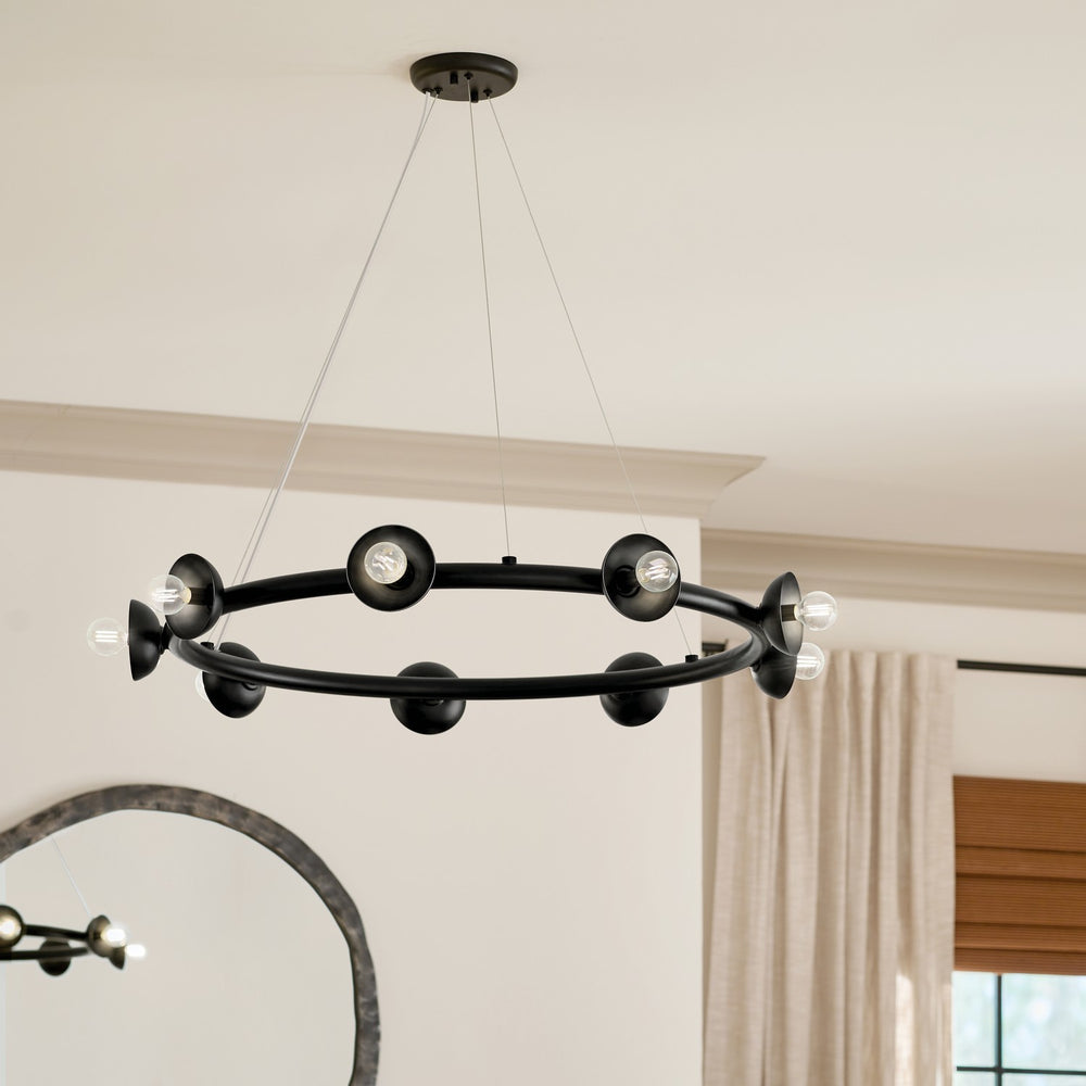 Kichler Canada - Nine Light Chandelier - Palta - Black- Union Lighting Luminaires Decor