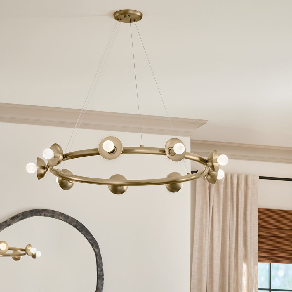 Kichler Canada - Nine Light Chandelier - Palta - Champagne Bronze- Union Lighting Luminaires Decor