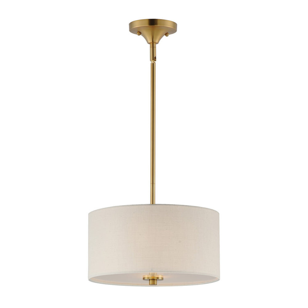 Maxim - Two Light Pendant / Semi-Flush Mount - Bongo - Natural Aged Brass- Union Lighting Luminaires Decor