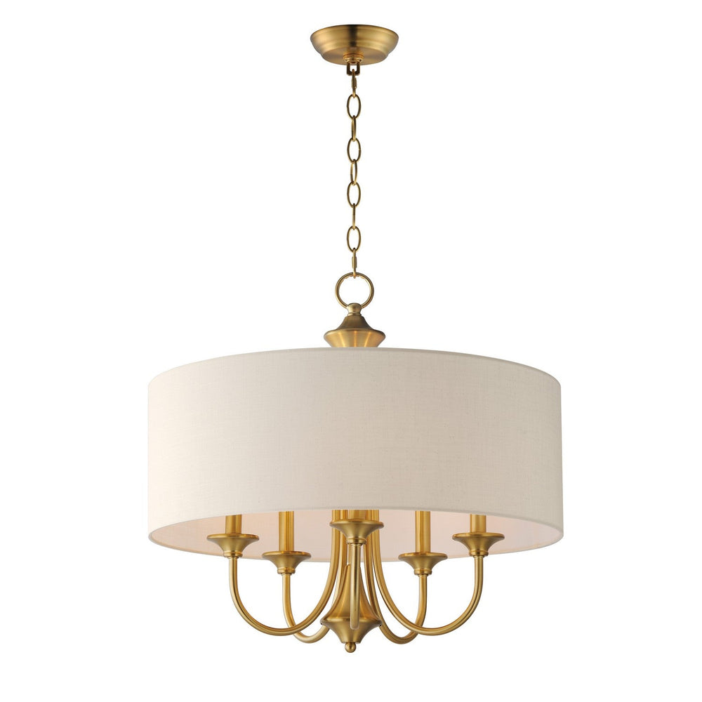 Maxim - Five Light Pendant - Bongo - Natural Aged Brass- Union Lighting Luminaires Decor