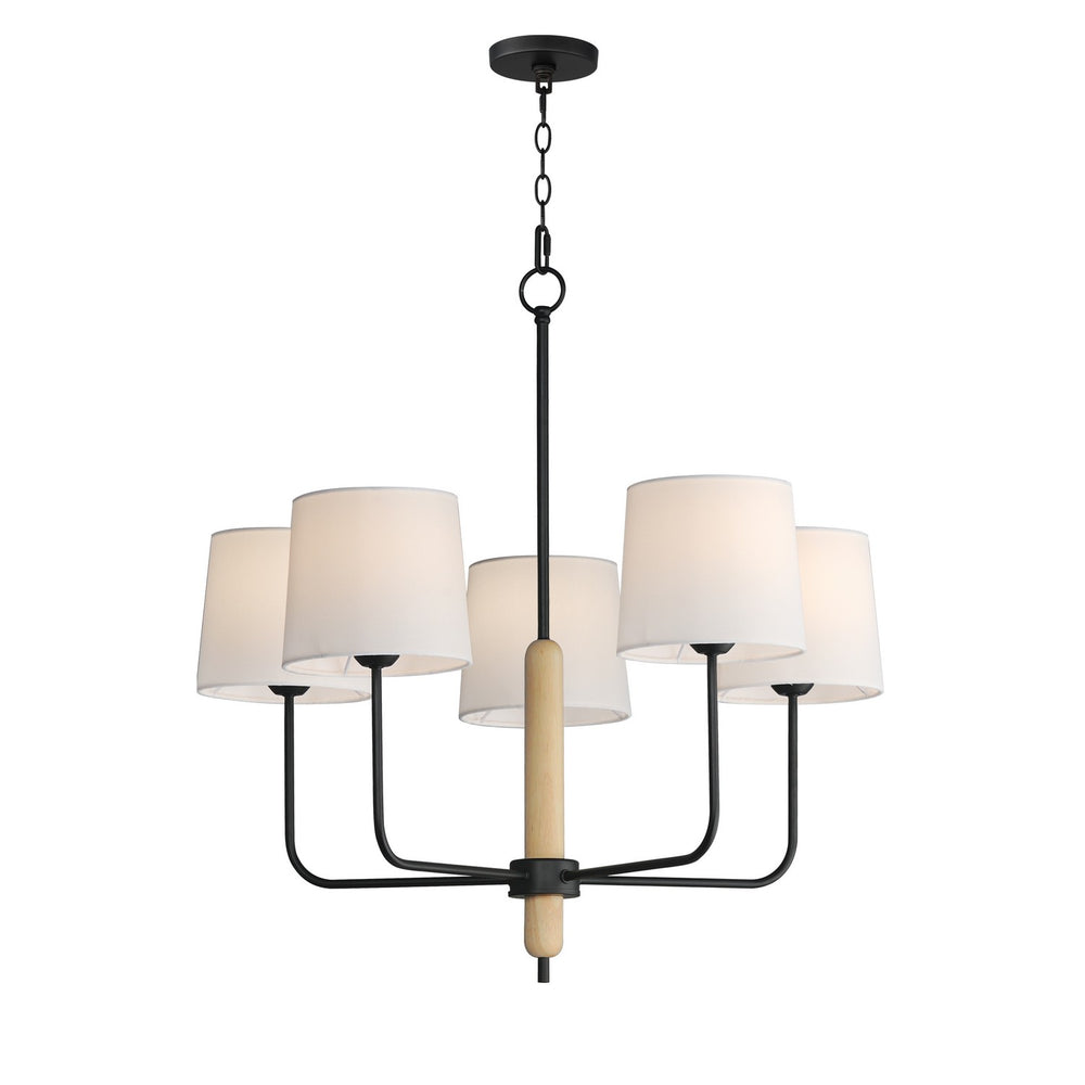 Maxim - Five Light Chandelier - Bozeman - Natural Wood- Union Lighting Luminaires Decor