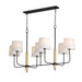 Maxim - Seven Light Linear Chandelier - Bozeman - Natural Wood- Union Lighting Luminaires Decor