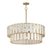 Maxim - Six Light Chandelier - Miramar - Capiz / Natural Aged Brass- Union Lighting Luminaires Decor