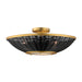 Maxim - Three Light Wall Sconce/Semi Flush Mount - Rattan - Natural Aged Brass- Union Lighting Luminaires Decor