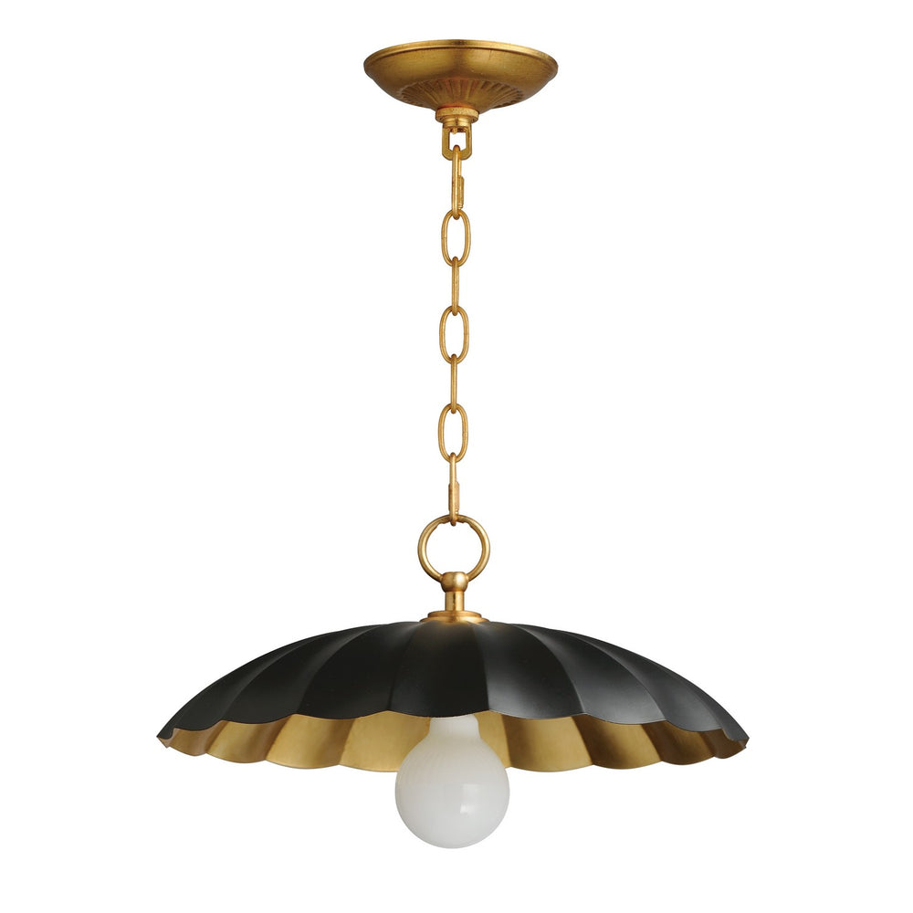Maxim - One Light Pendant - Primrose - Black / Gold Leaf- Union Lighting Luminaires Decor