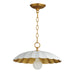 Maxim - One Light Pendant - Primrose - Matte White / Gold Leaf- Union Lighting Luminaires Decor