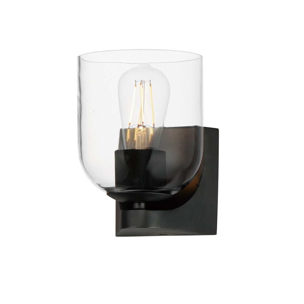 Maxim - One Light Bath Vanity - Scoop - Black- Union Lighting Luminaires Decor