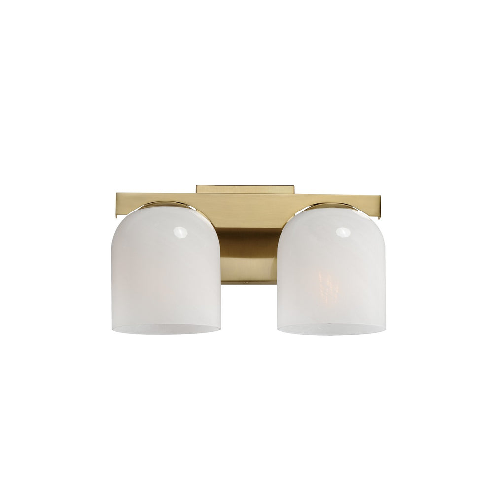 Maxim - Two Light Bath Vanity - Scoop - Natural Aged Brass- Union Lighting Luminaires Decor