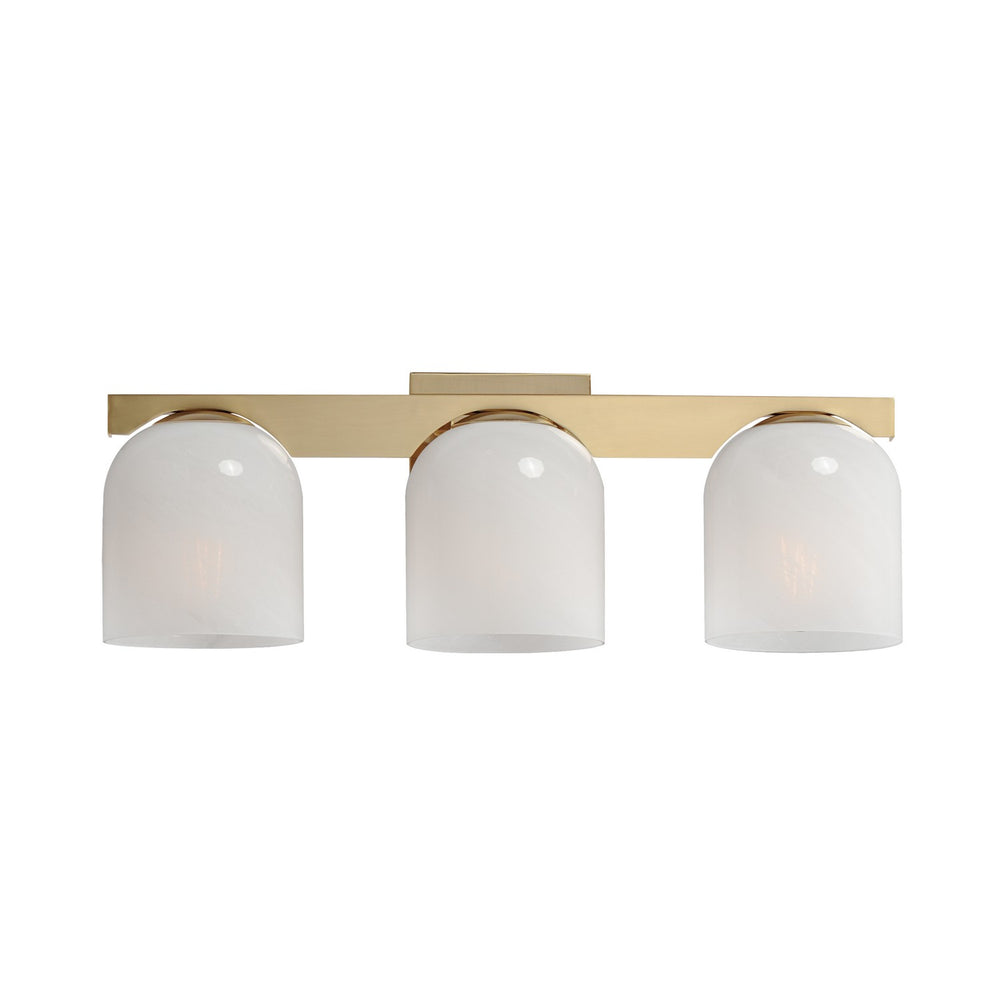 Maxim - Three Light Bath Vanity - Scoop - Natural Aged Brass- Union Lighting Luminaires Decor