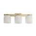 Maxim - Three Light Bath Vanity - Scoop - Natural Aged Brass- Union Lighting Luminaires Decor