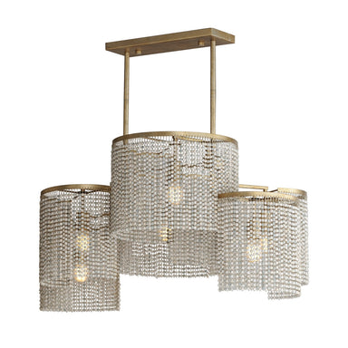 Maxim - Six Light Linear Pendant - Fontaine - Golden Silver- Union Lighting Luminaires Decor