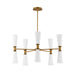 Maxim - Ten Light Chandelier - Krevat - Black / Natural Aged Brass- Union Lighting Luminaires Decor