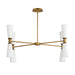 Maxim - Eight Light Chandelier - Krevat - Black / Natural Aged Brass- Union Lighting Luminaires Decor