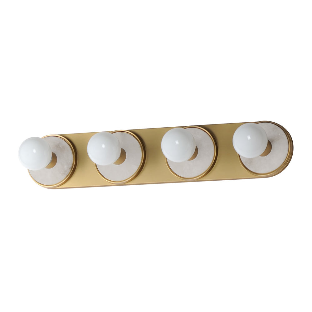 Maxim - LED Wall Sconce - Hollywood - Whit Alabaster / Natural Aged Brass- Union Lighting Luminaires Decor