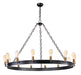 Maxim - LED Chandelier - Noble - Black / Natural Aged Brass- Union Lighting Luminaires Decor