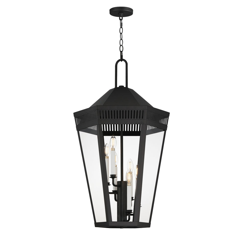 Maxim - Six Light Outdoor Pendant - Oxford - Black- Union Lighting Luminaires Decor