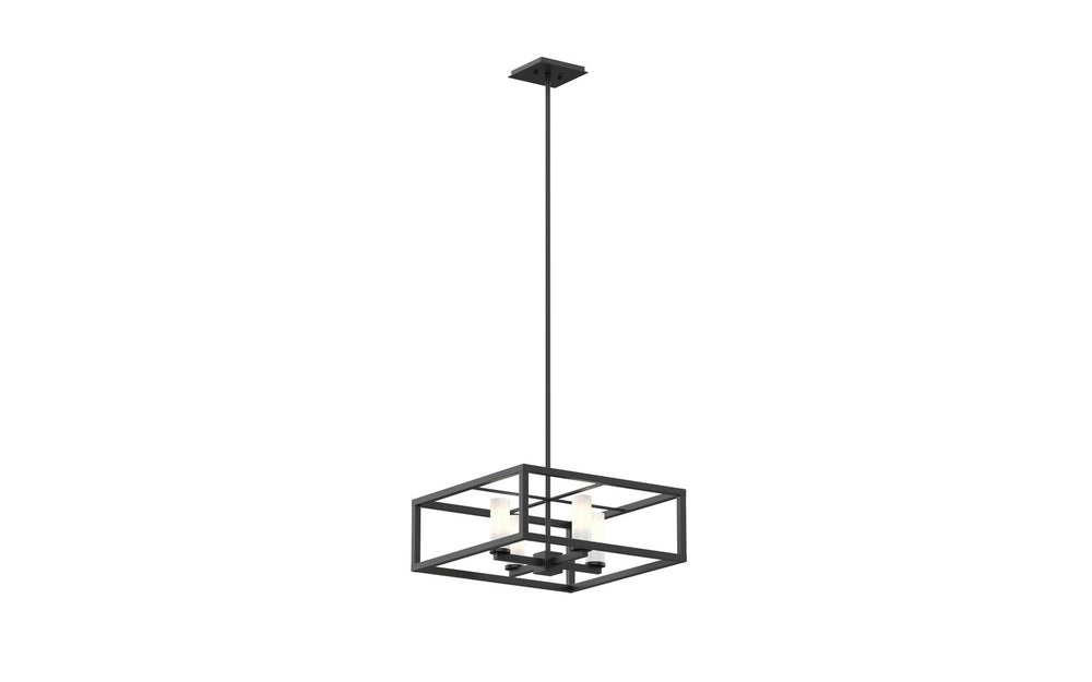 DVI Canada - Four Light Pendant - Sambre - Ebony w/Opal Glass- Union Lighting Luminaires Decor