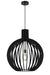 DVI Canada - One Light Pendant - Nahanni Park - Black With Black Wood Shade- Union Lighting Luminaires Decor