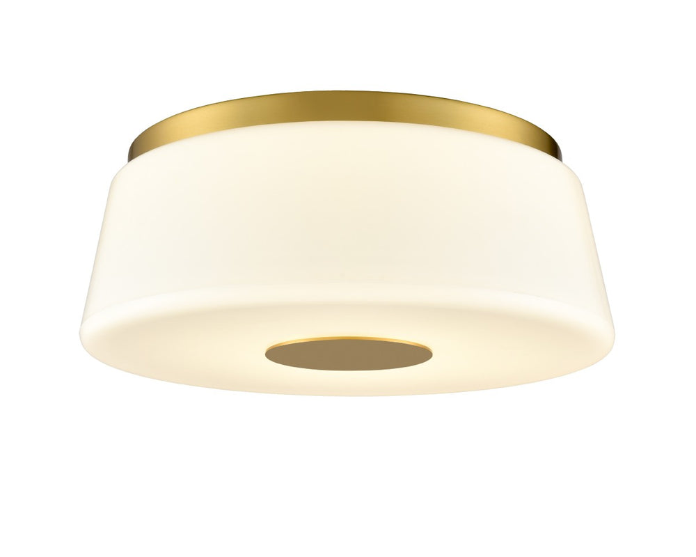 DVI Canada - Three Light Flush Mount - Robson Hall - Brass- Union Lighting Luminaires Decor