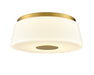 DVI Canada - Three Light Flush Mount - Robson Hall - Brass- Union Lighting Luminaires Decor