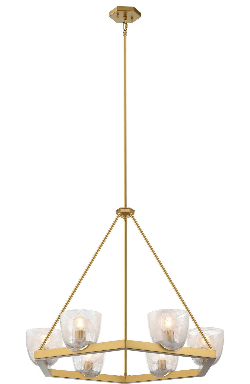 DVI Canada - Six Light Pendant - Chalice - Brass- Union Lighting Luminaires Decor