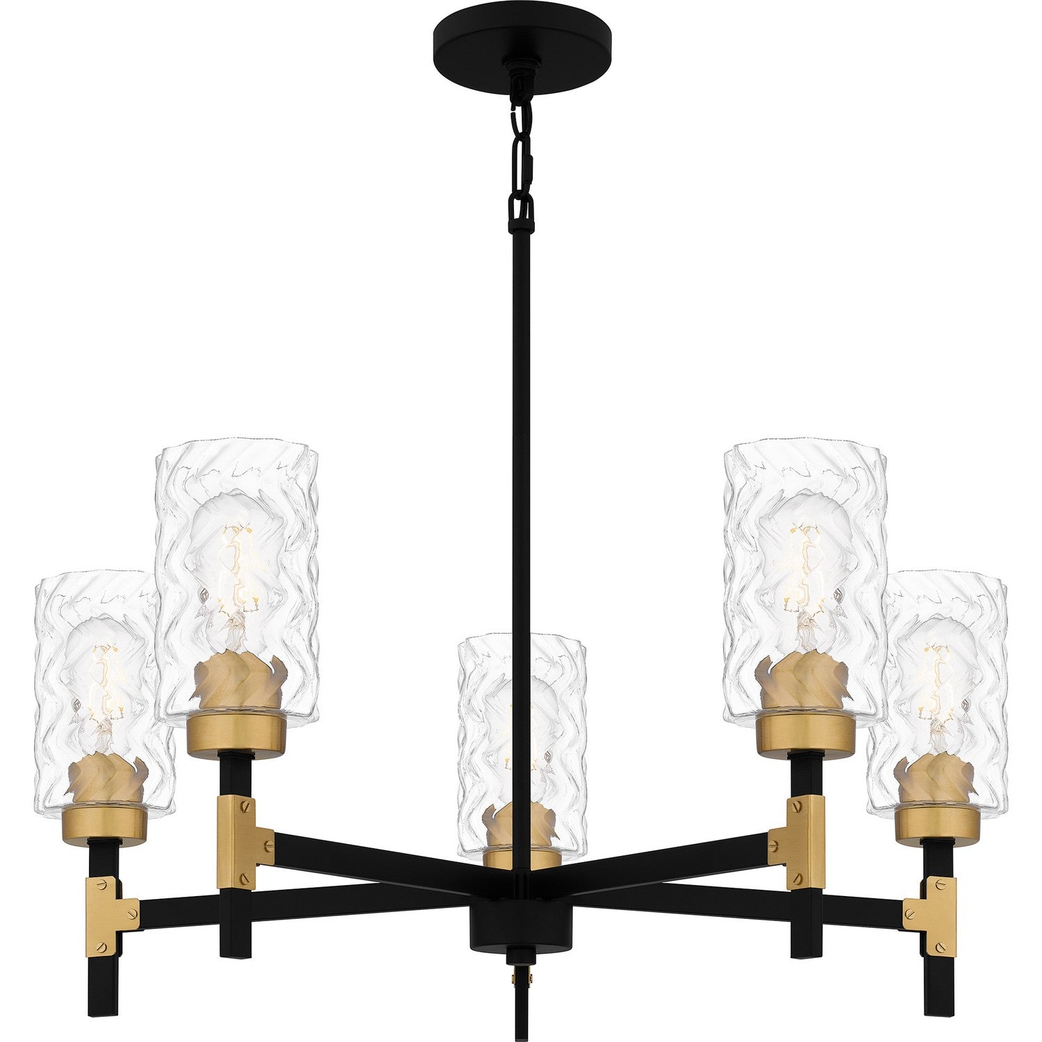 Quoizel - Five Light Chandelier - Carly - Matte Black- Union Lighting Luminaires Decor