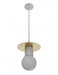 Avenue Lighting - One Light Pendant - Newport - Brushed Brass / White- Union Lighting Luminaires Decor