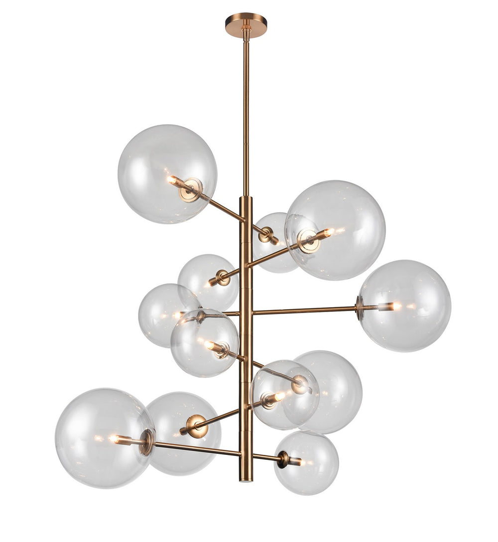 Avenue Lighting - 12 Light Chandelier - Delilah - Aged Brass- Union Lighting Luminaires Decor