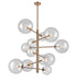 Avenue Lighting - 12 Light Chandelier - Delilah - Aged Brass- Union Lighting Luminaires Decor