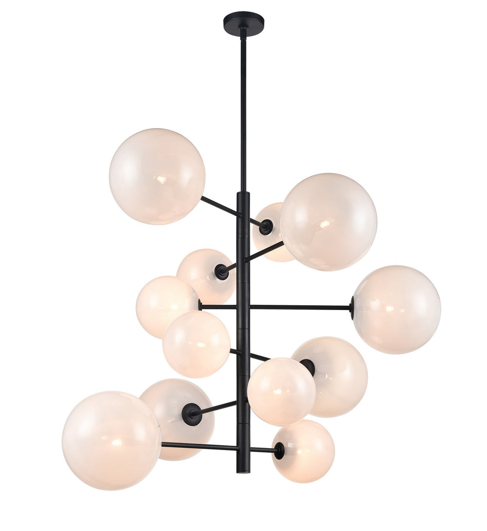Avenue Lighting - 12 Light Chandelier - Delilah - Black- Union Lighting Luminaires Decor